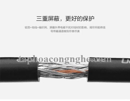 Ugreen 30184 0.5M màu Đen Cáp TypeC (3.1) sang Mini USB US153 30030184